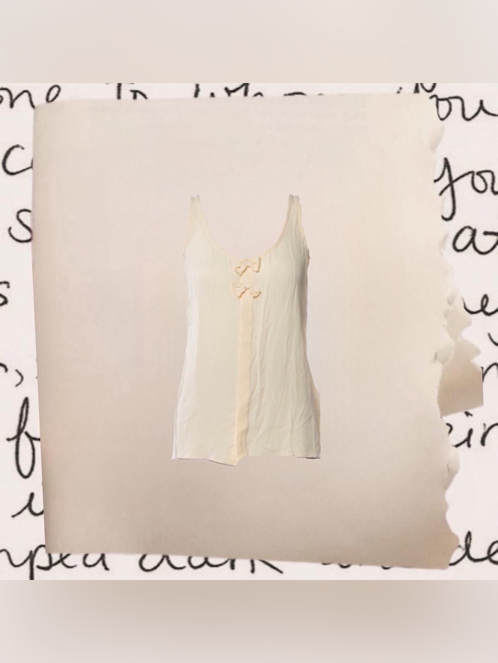 vintage silk dsquared2 bow tank top